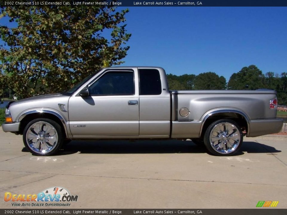 2002 Chevrolet S10 LS Extended Cab Light Pewter Metallic / Beige Photo #4