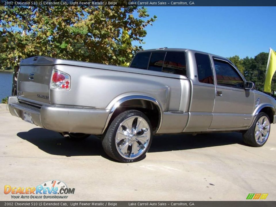 2002 Chevrolet S10 LS Extended Cab Light Pewter Metallic / Beige Photo #9