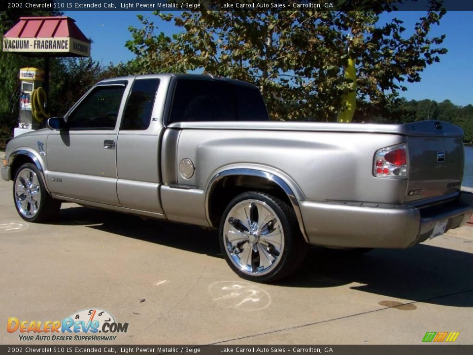 2002 Chevrolet S10 LS Extended Cab Light Pewter Metallic / Beige Photo #10