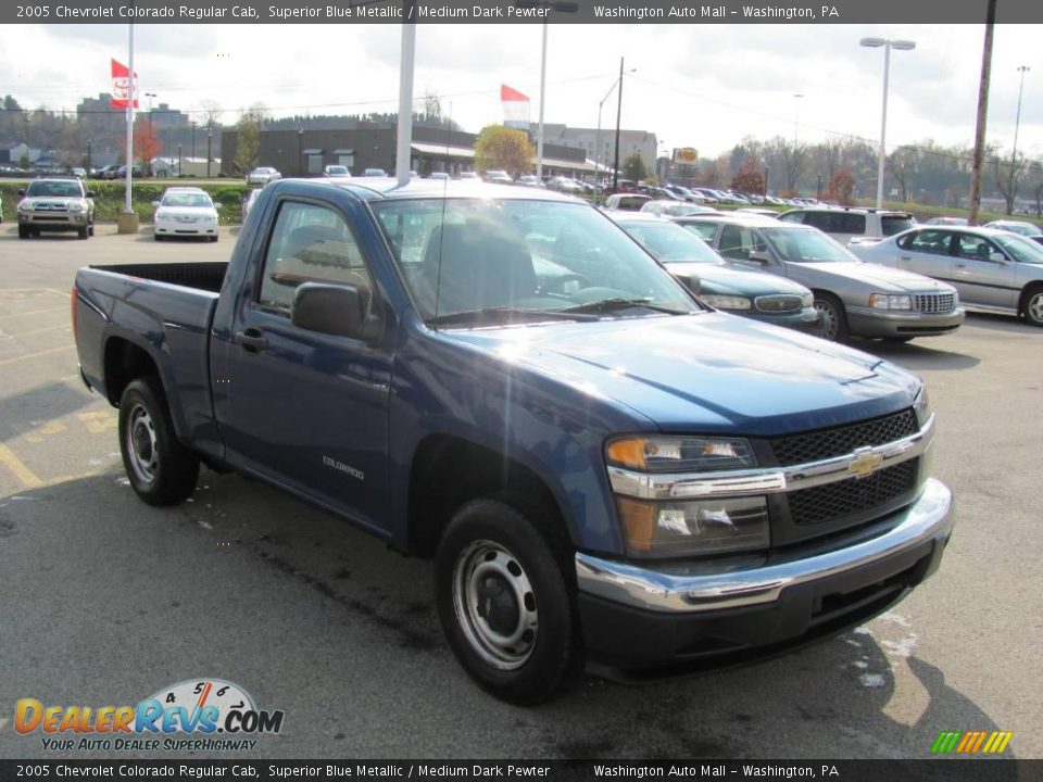 2005 Chevrolet Colorado Regular Cab Superior Blue Metallic / Medium Dark Pewter Photo #10