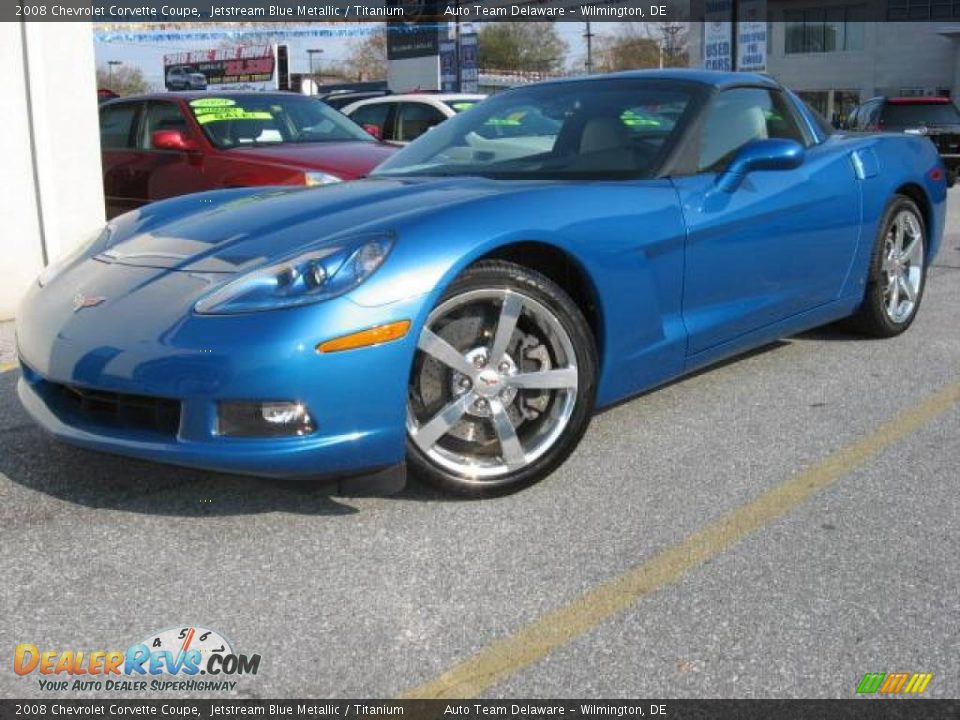 2008 Chevrolet Corvette Coupe Jetstream Blue Metallic / Titanium Photo #2