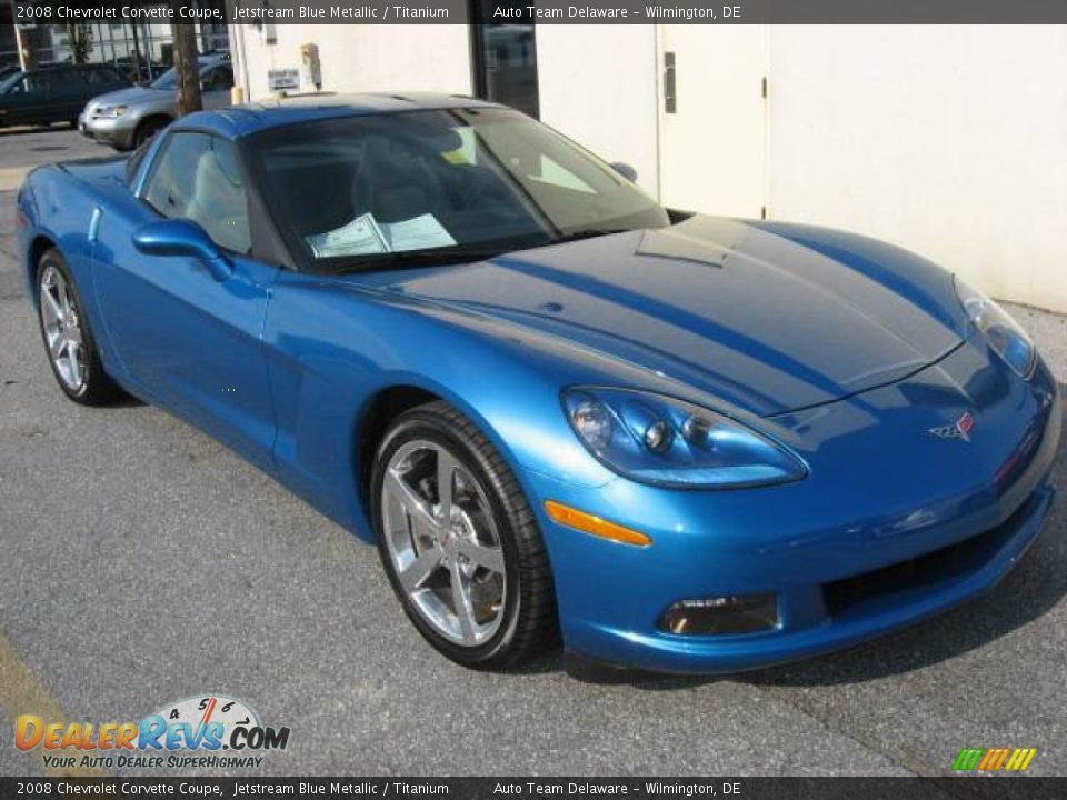 2008 Chevrolet Corvette Coupe Jetstream Blue Metallic / Titanium Photo #9