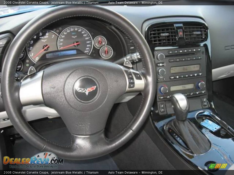 2008 Chevrolet Corvette Coupe Jetstream Blue Metallic / Titanium Photo #11