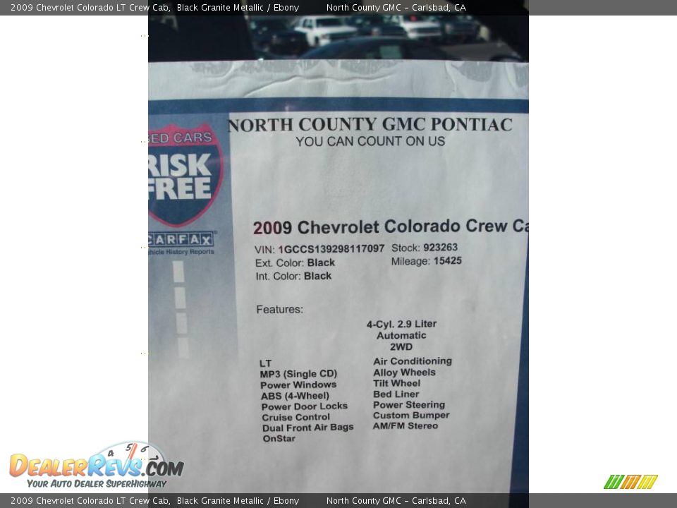 2009 Chevrolet Colorado LT Crew Cab Black Granite Metallic / Ebony Photo #11