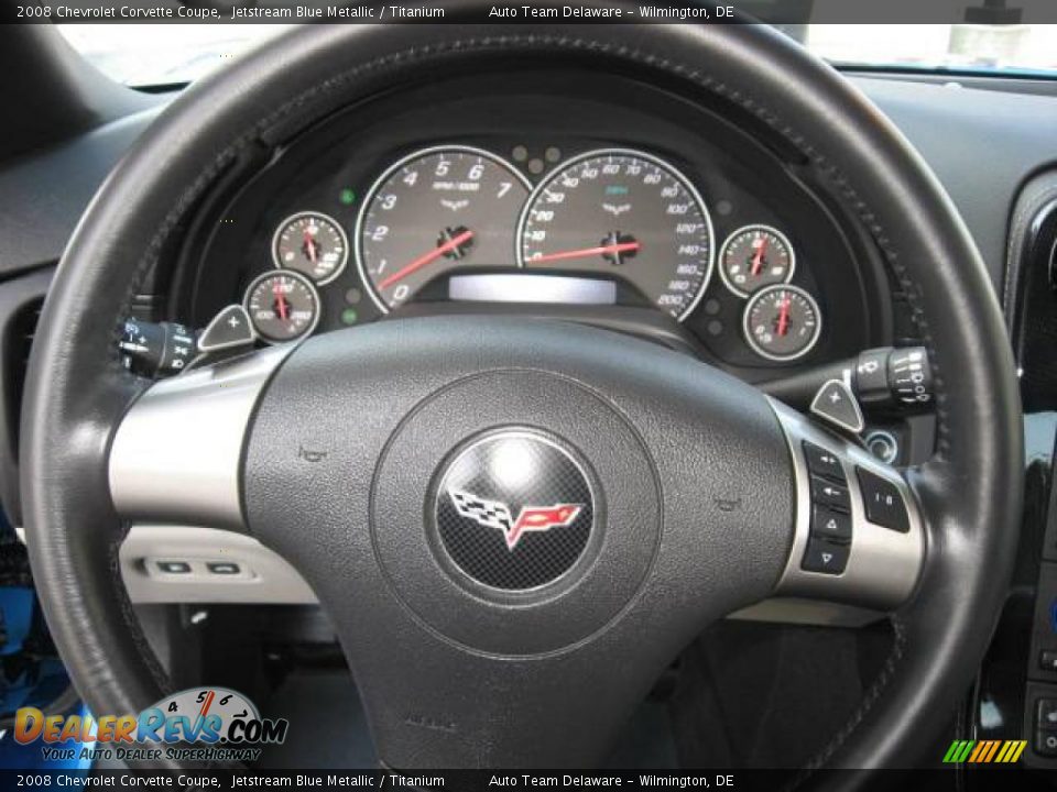 2008 Chevrolet Corvette Coupe Jetstream Blue Metallic / Titanium Photo #16