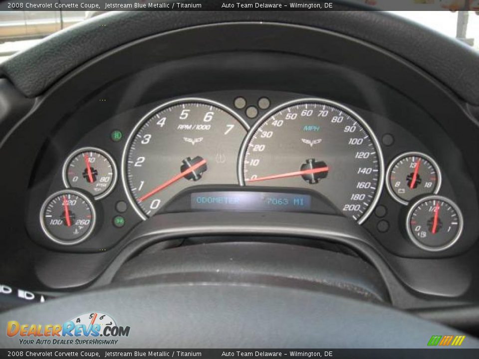 2008 Chevrolet Corvette Coupe Jetstream Blue Metallic / Titanium Photo #17