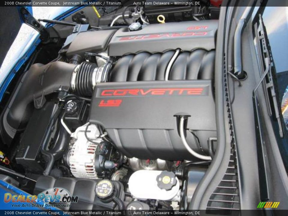 2008 Chevrolet Corvette Coupe Jetstream Blue Metallic / Titanium Photo #35
