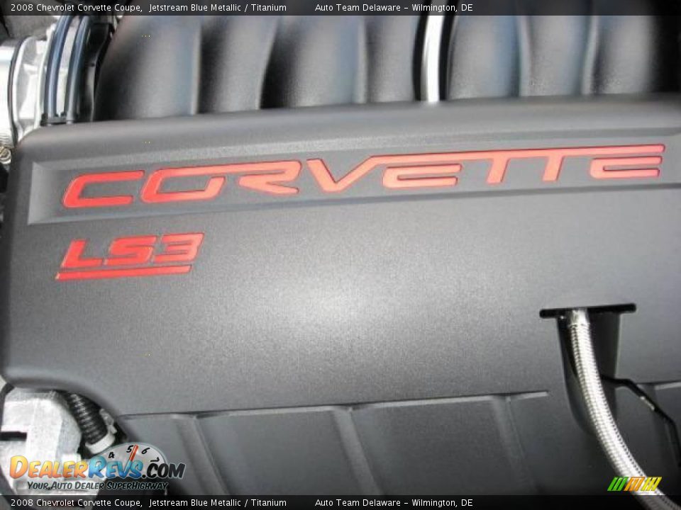 2008 Chevrolet Corvette Coupe Jetstream Blue Metallic / Titanium Photo #36