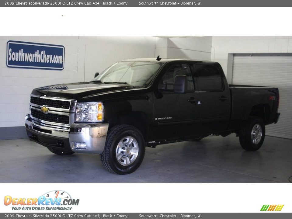 2009 Chevrolet Silverado 2500HD LTZ Crew Cab 4x4 Black / Ebony Photo #1