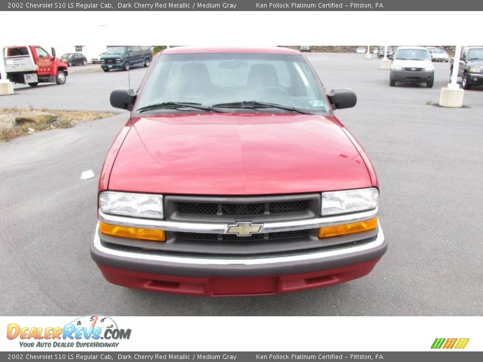 2002 Chevrolet S10 LS Regular Cab Dark Cherry Red Metallic / Medium Gray Photo #3