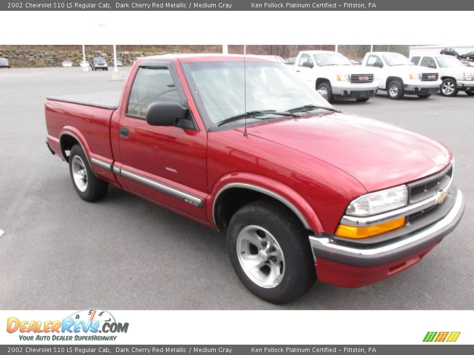 2002 Chevrolet S10 LS Regular Cab Dark Cherry Red Metallic / Medium Gray Photo #4