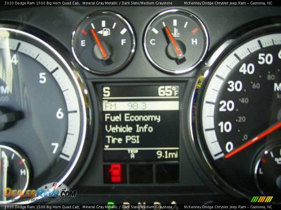 2010 Dodge Ram 1500 Big Horn Quad Cab Mineral Gray Metallic / Dark Slate/Medium Graystone Photo #35