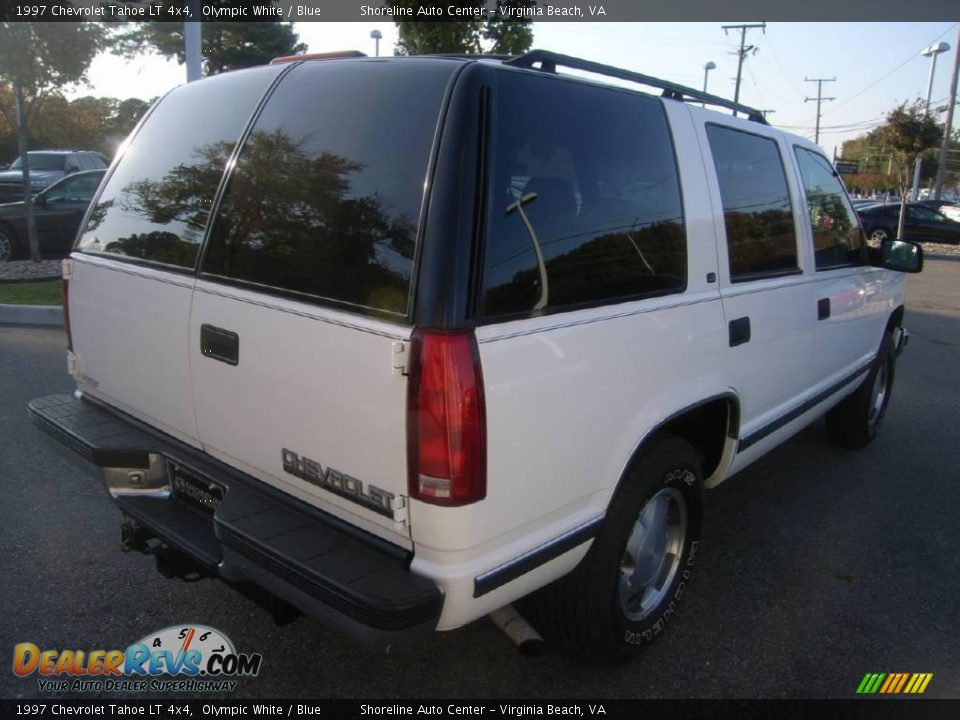 1997 Chevrolet Tahoe LT 4x4 Olympic White / Blue Photo #7