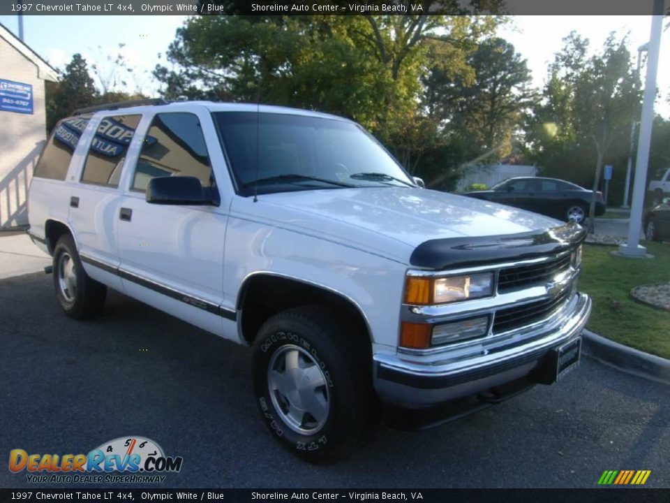1997 Chevrolet Tahoe LT 4x4 Olympic White / Blue Photo #9