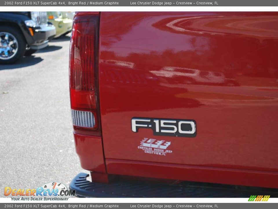 2002 Ford F150 XLT SuperCab 4x4 Bright Red / Medium Graphite Photo #11