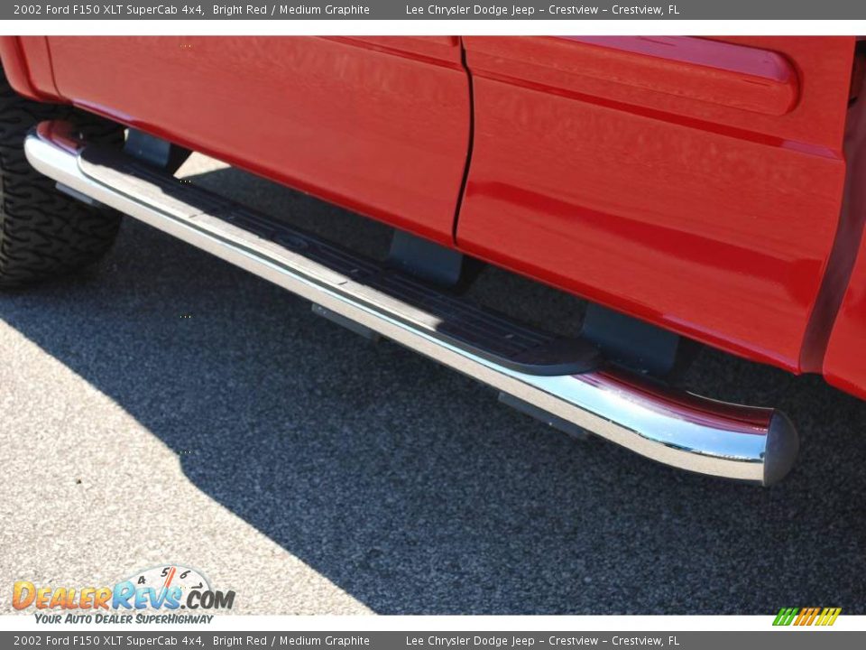2002 Ford F150 XLT SuperCab 4x4 Bright Red / Medium Graphite Photo #14