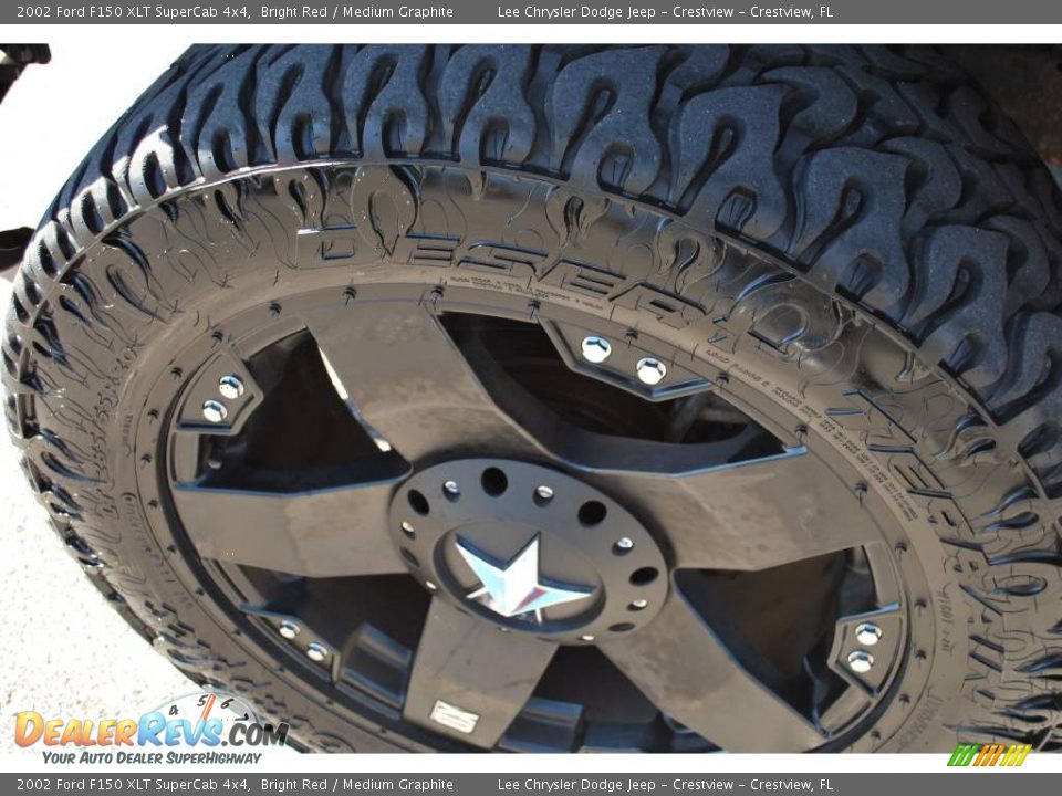 2002 Ford F150 XLT SuperCab 4x4 Bright Red / Medium Graphite Photo #15