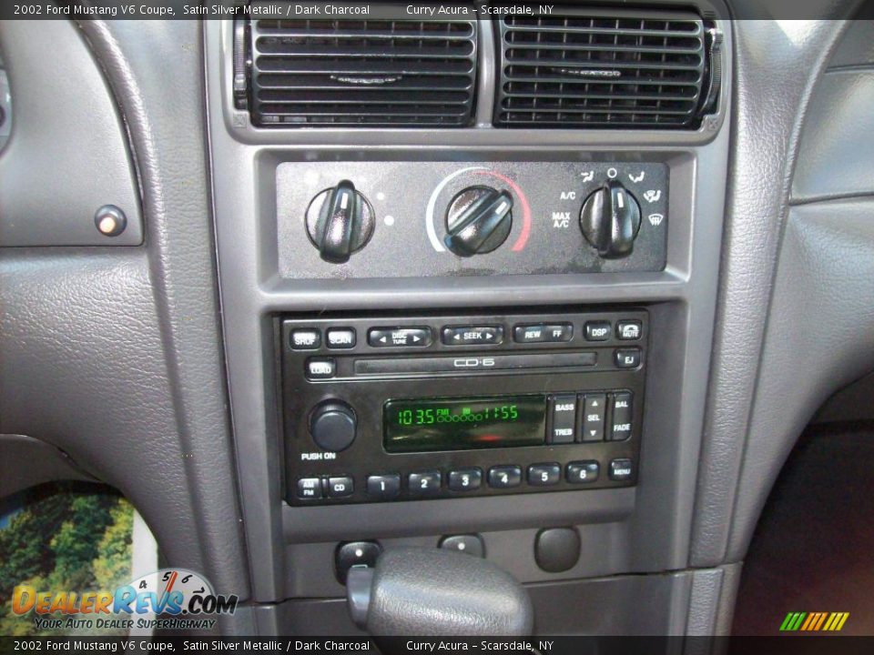 2002 Ford Mustang V6 Coupe Satin Silver Metallic / Dark Charcoal Photo #17