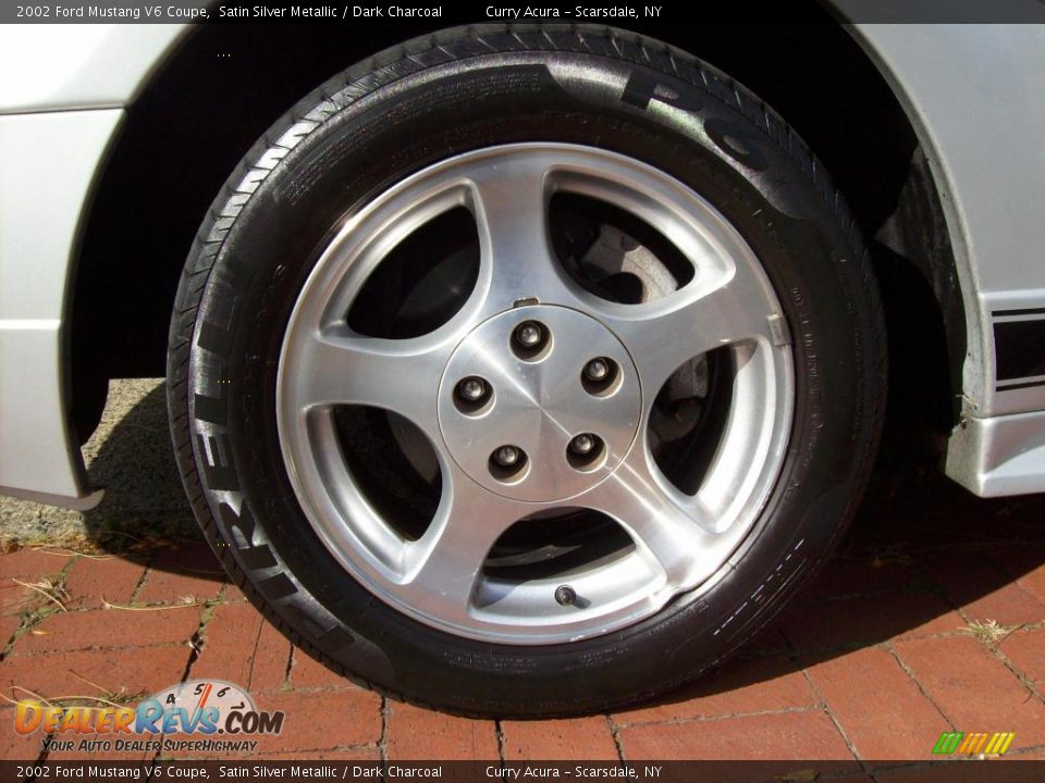 2002 Ford Mustang V6 Coupe Satin Silver Metallic / Dark Charcoal Photo #19