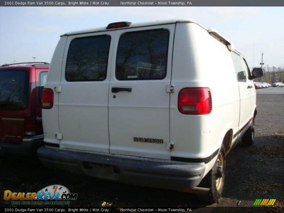 2001 Dodge Ram Van 3500 Cargo Bright White / Mist Gray Photo #2
