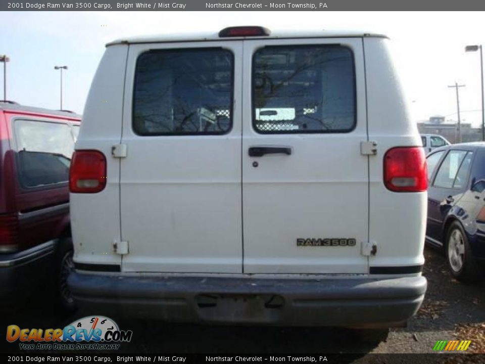 2001 Dodge Ram Van 3500 Cargo Bright White / Mist Gray Photo #3