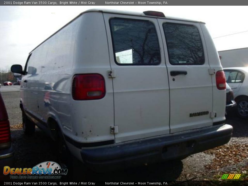 2001 Dodge Ram Van 3500 Cargo Bright White / Mist Gray Photo #4