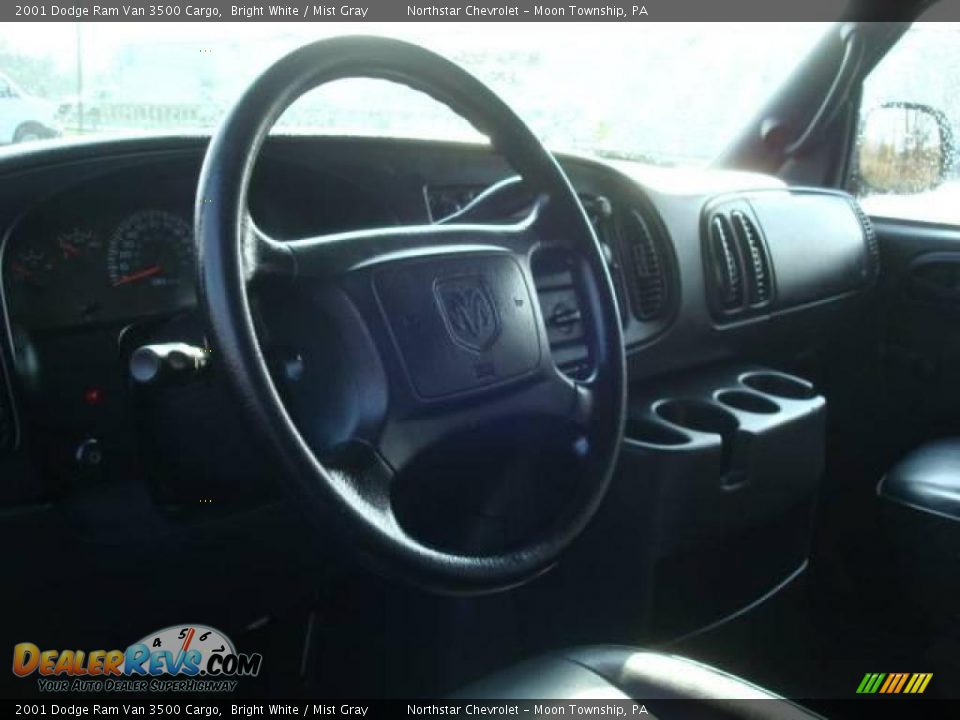 2001 Dodge Ram Van 3500 Cargo Bright White / Mist Gray Photo #11