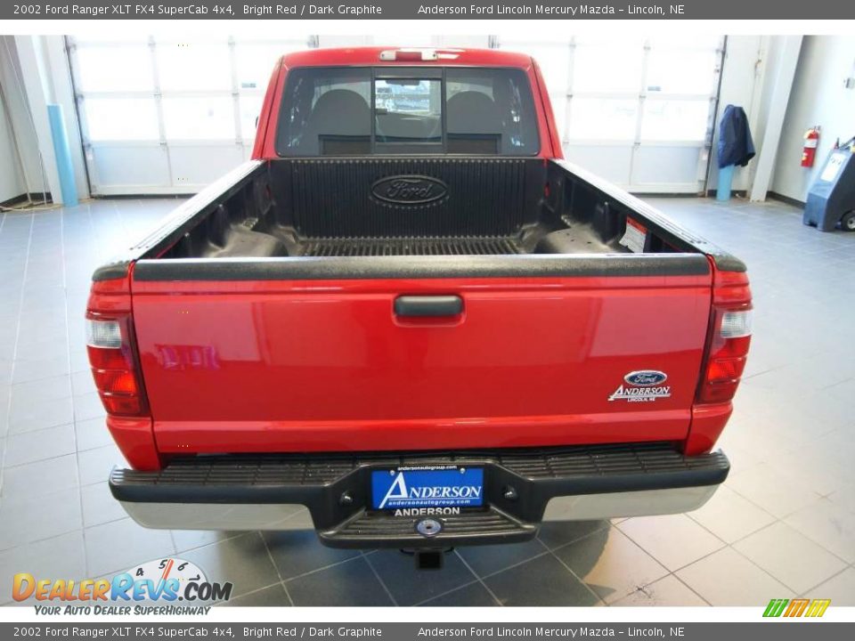 2002 Ford Ranger XLT FX4 SuperCab 4x4 Bright Red / Dark Graphite Photo #4