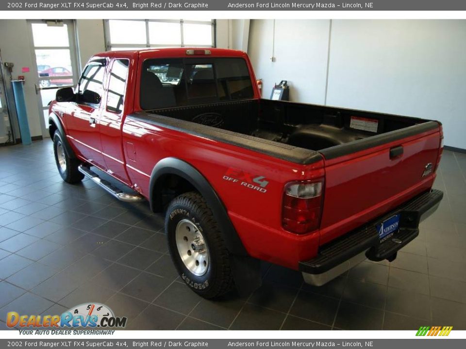 2002 Ford Ranger XLT FX4 SuperCab 4x4 Bright Red / Dark Graphite Photo #5