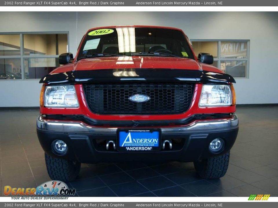 2002 Ford Ranger XLT FX4 SuperCab 4x4 Bright Red / Dark Graphite Photo #7