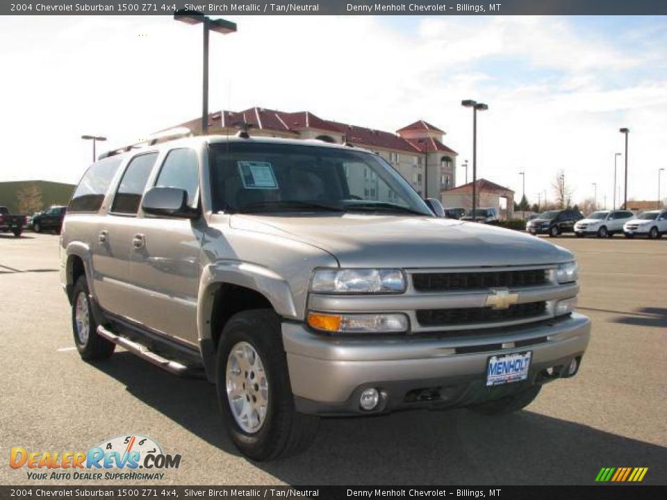 2004 Chevrolet Suburban 1500 Z71 4x4 Silver Birch Metallic / Tan/Neutral Photo #3