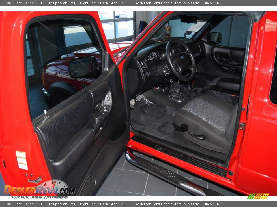 2002 Ford Ranger XLT FX4 SuperCab 4x4 Bright Red / Dark Graphite Photo #26