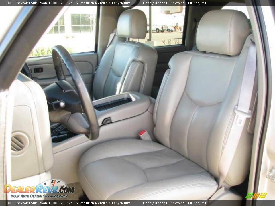 2004 Chevrolet Suburban 1500 Z71 4x4 Silver Birch Metallic / Tan/Neutral Photo #13