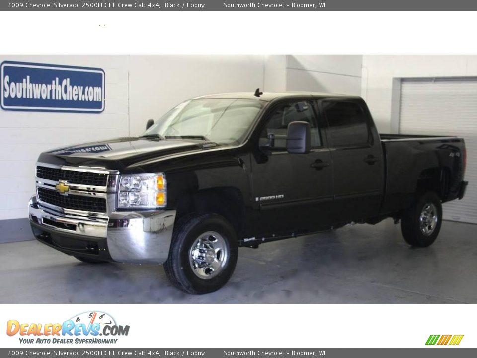 2009 Chevrolet Silverado 2500HD LT Crew Cab 4x4 Black / Ebony Photo #1