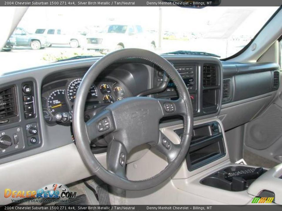 2004 Chevrolet Suburban 1500 Z71 4x4 Silver Birch Metallic / Tan/Neutral Photo #14