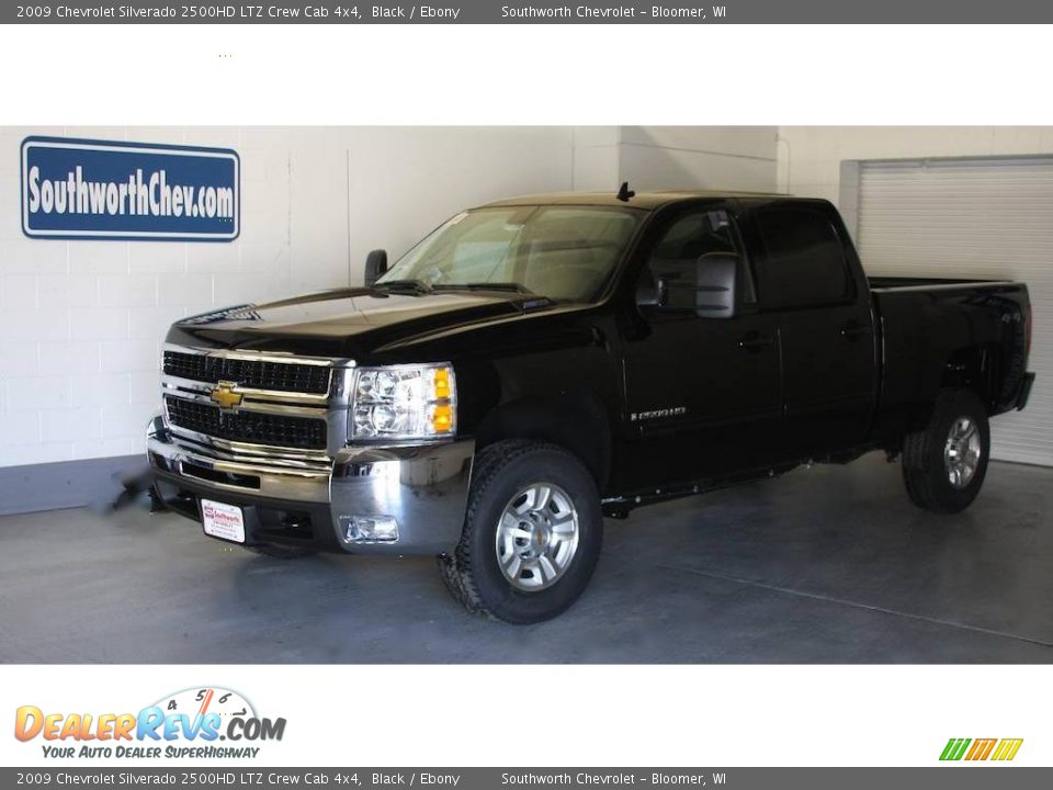 2009 Chevrolet Silverado 2500HD LTZ Crew Cab 4x4 Black / Ebony Photo #1