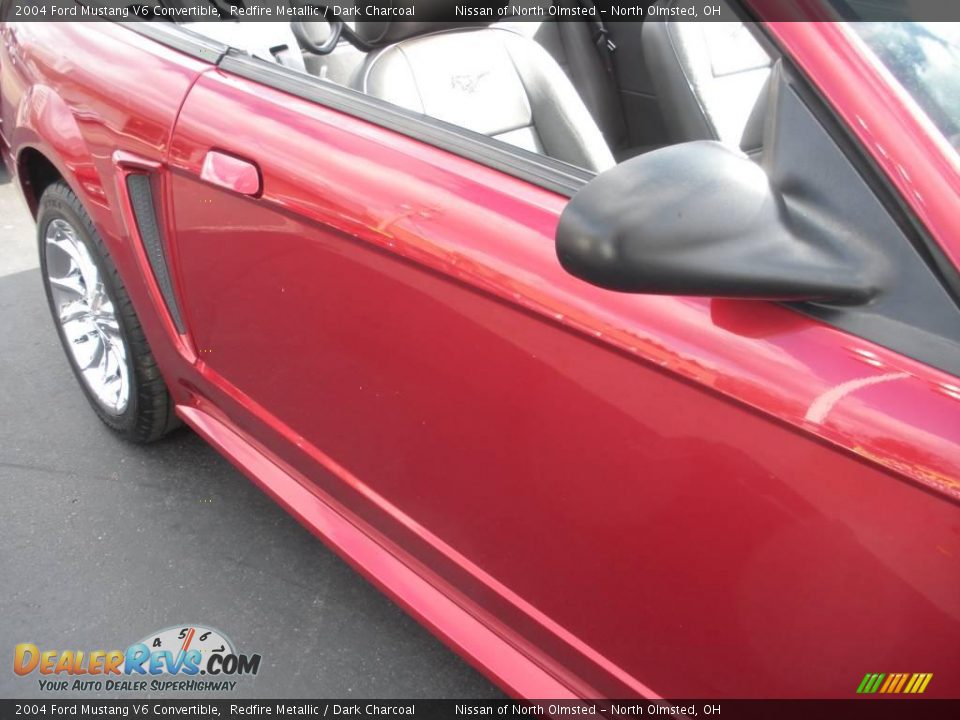 2004 Ford Mustang V6 Convertible Redfire Metallic / Dark Charcoal Photo #5