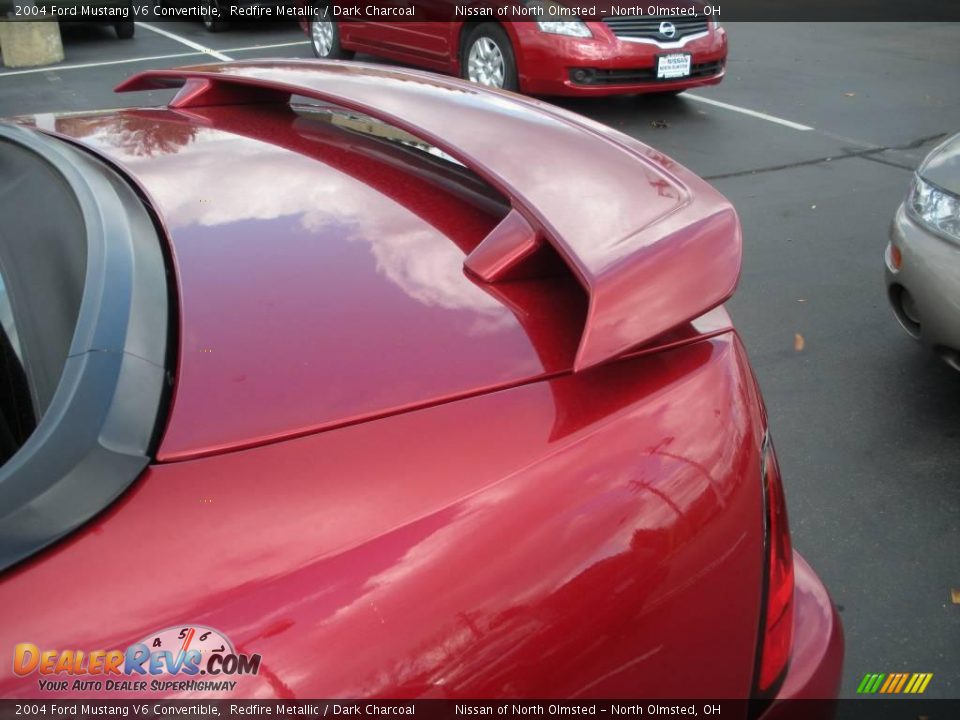2004 Ford Mustang V6 Convertible Redfire Metallic / Dark Charcoal Photo #8