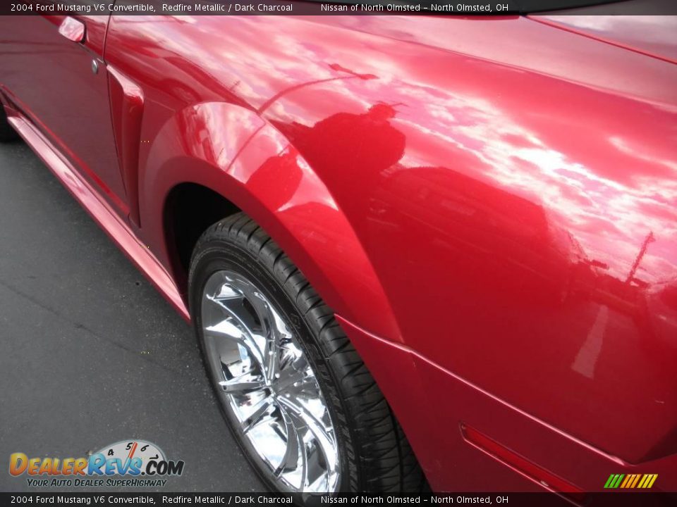 2004 Ford Mustang V6 Convertible Redfire Metallic / Dark Charcoal Photo #9