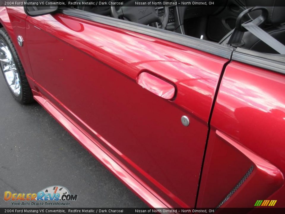 2004 Ford Mustang V6 Convertible Redfire Metallic / Dark Charcoal Photo #10