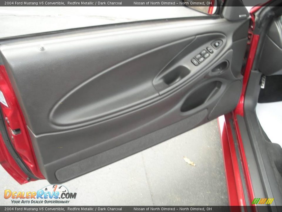 2004 Ford Mustang V6 Convertible Redfire Metallic / Dark Charcoal Photo #14
