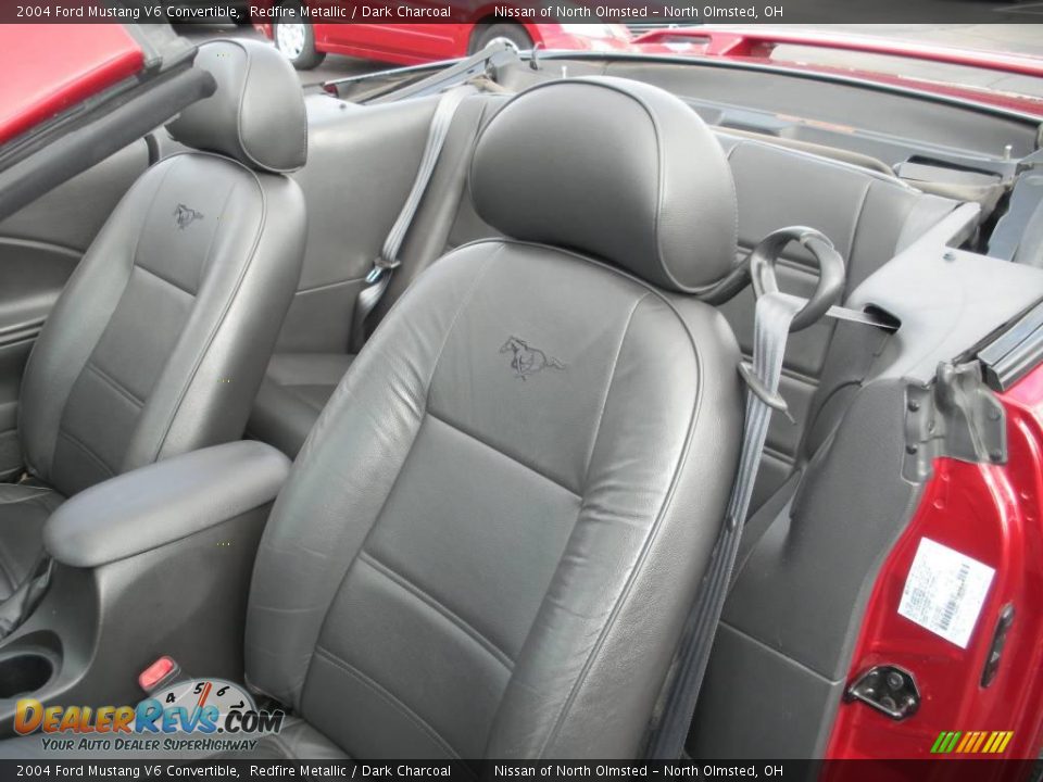2004 Ford Mustang V6 Convertible Redfire Metallic / Dark Charcoal Photo #16