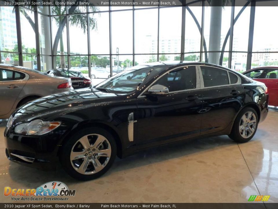 2010 Jaguar XF Sport Sedan Ebony Black / Barley Photo #1