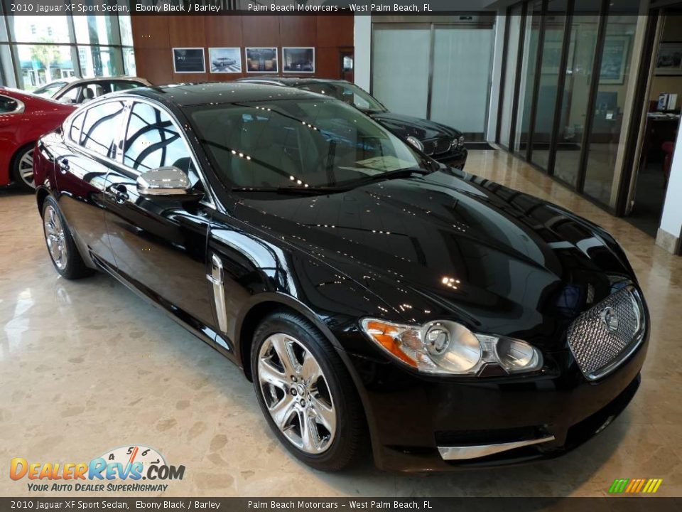 2010 Jaguar XF Sport Sedan Ebony Black / Barley Photo #2