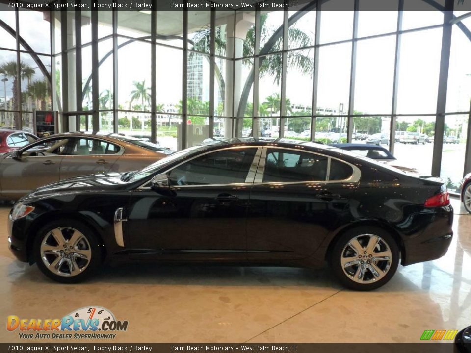 2010 Jaguar XF Sport Sedan Ebony Black / Barley Photo #3