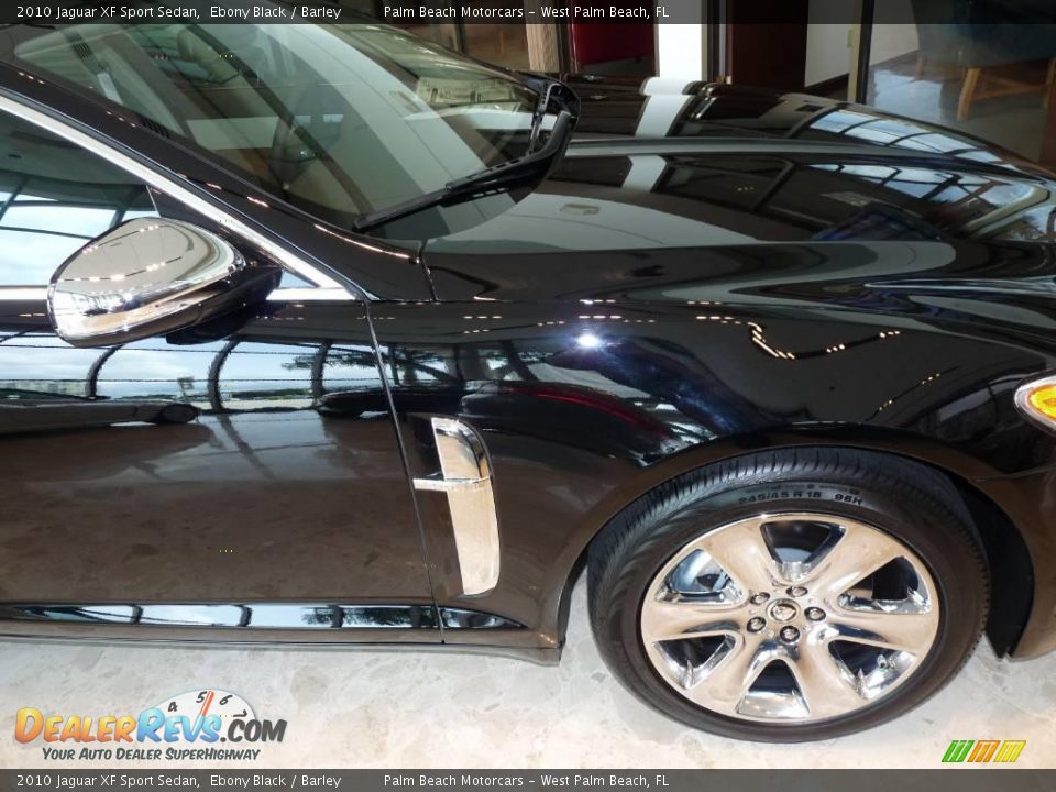 2010 Jaguar XF Sport Sedan Ebony Black / Barley Photo #6