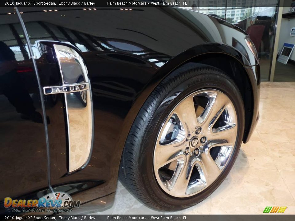 2010 Jaguar XF Sport Sedan Ebony Black / Barley Photo #7