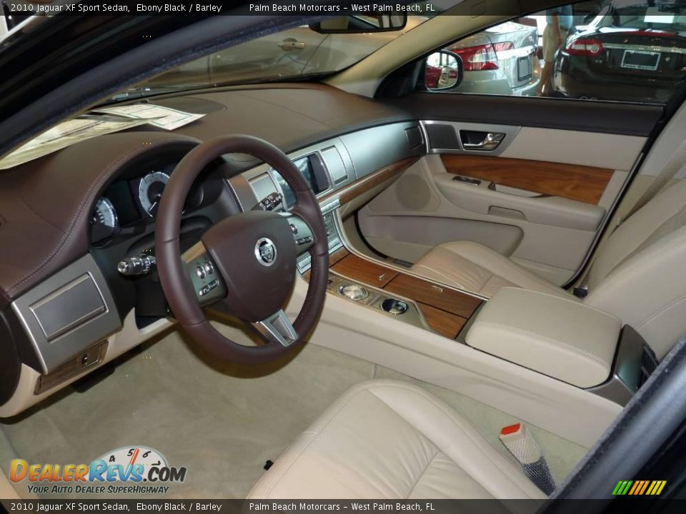 2010 Jaguar XF Sport Sedan Ebony Black / Barley Photo #10