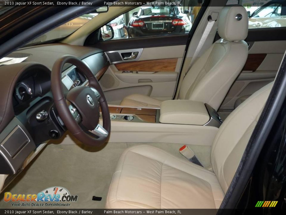 2010 Jaguar XF Sport Sedan Ebony Black / Barley Photo #11