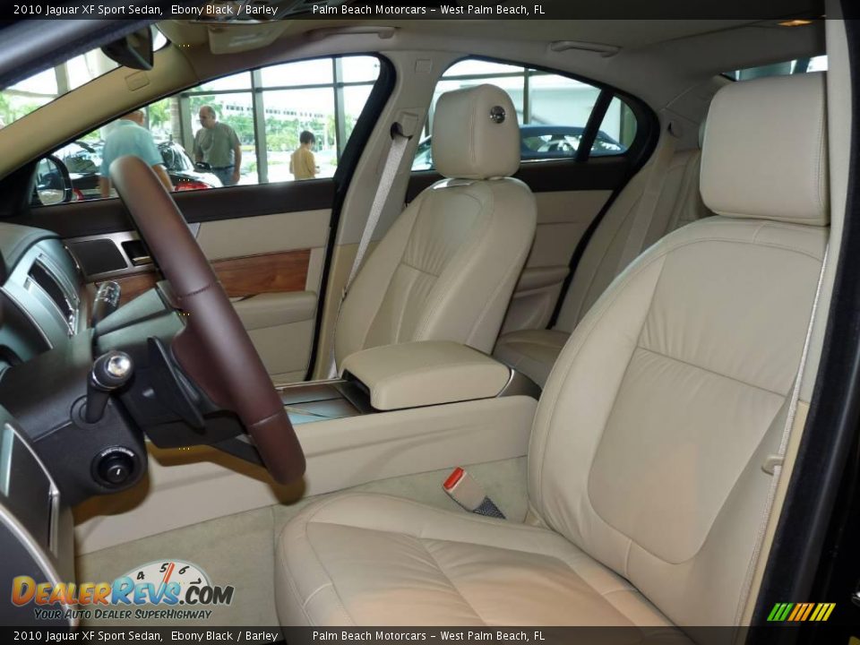 2010 Jaguar XF Sport Sedan Ebony Black / Barley Photo #12